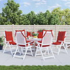 Stoelkussens met hoge rug van oxford stof voor een frisse uitstraling - Rood / 6 / with 2 elastic straps - Stoelkussens