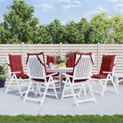 Stoelkussens met hoge rug van oxford stof voor een frisse uitstraling - Wijnrood / 6 / with 2 elastic straps