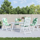 Stoelkussens met hoge rug van oxford stof voor een frisse uitstraling - Bladpatroon / 4 / with 2 elastic straps