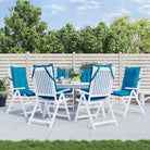 Stoelkussens met hoge rug van oxford stof voor een frisse uitstraling - lichtblauw / 6 / with 2 elastic straps