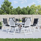 Stoelkussens met hoge rug van oxford stof voor een frisse uitstraling - Antraciet / 6 / with 2 elastic straps