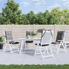 Stoelkussens met hoge rug van oxford stof voor een frisse uitstraling - Grijs / 4 / with 2 elastic straps - Stoelkussens