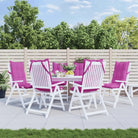 Stoelkussens met hoge rug van oxford stof voor een frisse uitstraling - Roze / 6 / with 2 elastic straps - Stoelkussens