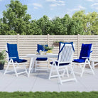 Stoelkussens met hoge rug van oxford stof voor een frisse uitstraling - koningsblauw / 4 / with 2 elastic straps