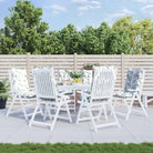 Stoelkussens met hoge rug van oxford stof voor een frisse uitstraling - Wit en groen / 6 / with 2 elastic straps