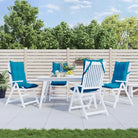 Stoelkussens met hoge rug van oxford stof voor een frisse uitstraling - lichtblauw / 4 / with 2 elastic straps