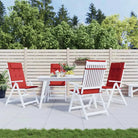 Stoelkussens met hoge rug van oxford stof voor frisse uitstraling - Rood / 4 - Stoelkussens