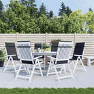 Stoelkussens met hoge rug van oxford stof voor frisse uitstraling - Zwart / 6 - Stoelkussens