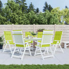 Stoelkussens met hoge rug van oxford stof voor frisse uitstraling - Lichtgroen / 6 - Stoelkussens