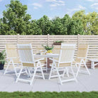 Stoelkussens met hoge rug van oxford stof voor frisse uitstraling - Beige / 6 - Stoelkussens