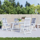 Stoelkussens met hoge rug van oxford stof voor frisse uitstraling - Grijs ruitpatroon / 4 - Stoelkussens