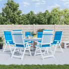 Stoelkussens met hoge rug van oxford stof voor frisse uitstraling - lichtblauw / 6 - Stoelkussens