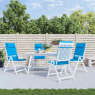 Stoelkussens met hoge rug van oxford stof voor frisse uitstraling - lichtblauw / 4 - Stoelkussens