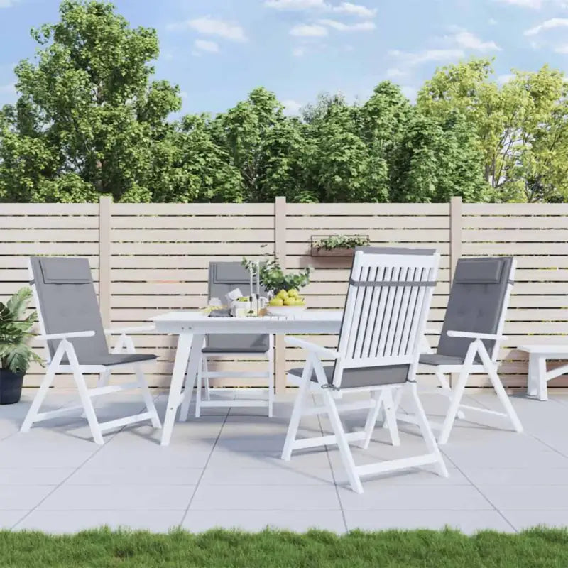 Stoelkussens met hoge rug van oxford stof voor frisse uitstraling - Grijs / 4 - Stoelkussens