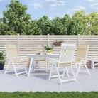 Stoelkussens met hoge rug van oxford stof voor frisse uitstraling - Beige / 4 - Stoelkussens