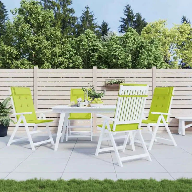 Stoelkussens met hoge rug van oxford stof voor frisse uitstraling - Lichtgroen / 4 - Stoelkussens