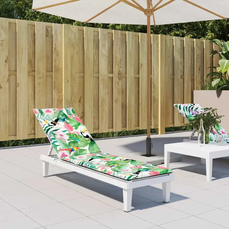 Stoelkussens met oxford stof voor een frisse uitstraling in je buitenruimte - Groen en roze / 1 - Stoelkussens