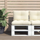 Stoelkussens van oxford stof voor een frisse uitstraling met holle vezel - Crème / 2 - Stoelkussens