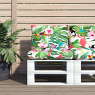 Stoelkussens van oxford stof voor een frisse uitstraling met holle vezel - Groen en roze / 2 - Stoelkussens