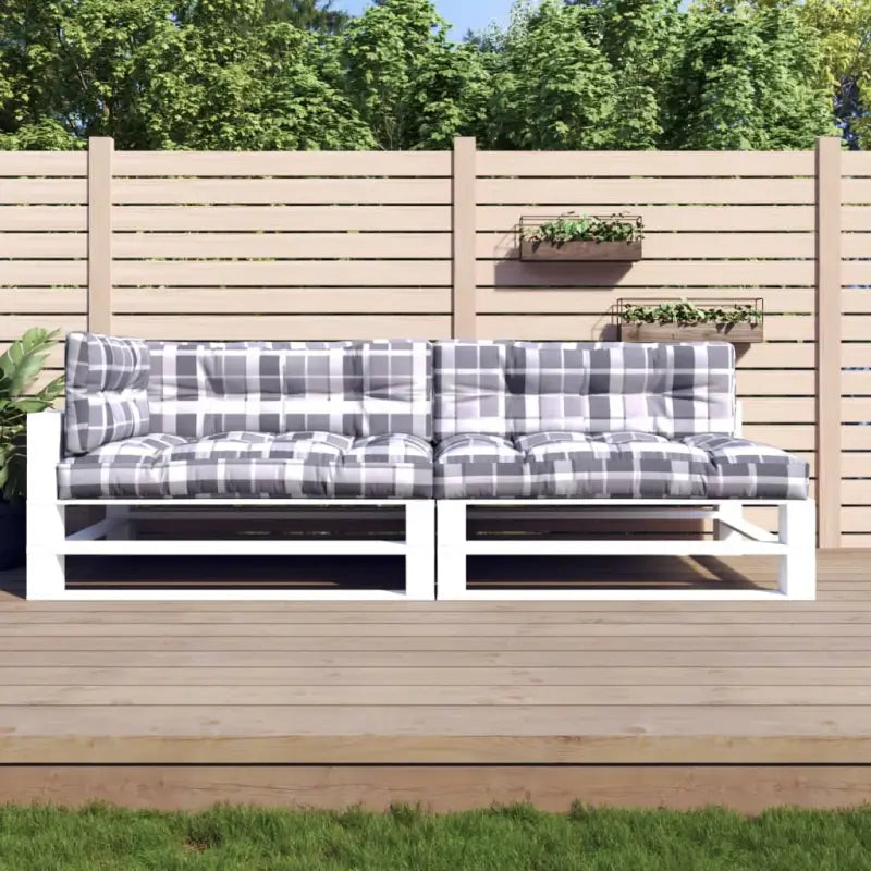 Stoelkussens voor een frisse uitstraling en behoud van de oorspronkelijke vorm - Grijs ruitpatroon / 5 - Stoelkussens