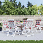 Stoelkussens voor een frisse uitstraling en behouden oorspronkelijke vorm - Rood ruitpatroon / 120 x 50 x 3 cm / 6