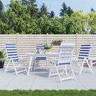 Stoelkussens voor een frisse uitstraling en behouden oorspronkelijke vorm - Blauw en wit / 120 x 50 x 3 cm / 4