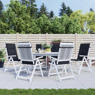 Stoelkussens voor een frisse uitstraling en behouden oorspronkelijke vorm - Zwart en wit / 120 x 50 x 3 cm / 6