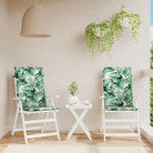 Stoelkussens voor een frisse uitstraling en behouden oorspronkelijke vorm - Bladpatroon / 120 x 50 x 3 cm / 2