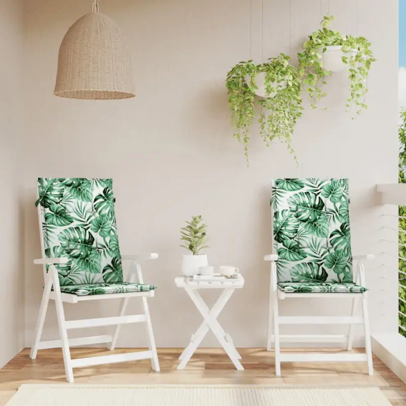 Stoelkussens voor een frisse uitstraling en behouden oorspronkelijke vorm - Bladpatroon / 120 x 50 x 3 cm / 2