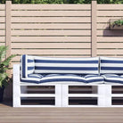 Stoelkussens voor een frisse uitstraling en oorspronkelijke vorm - Blauw en wit / 3 - Stoelkussens