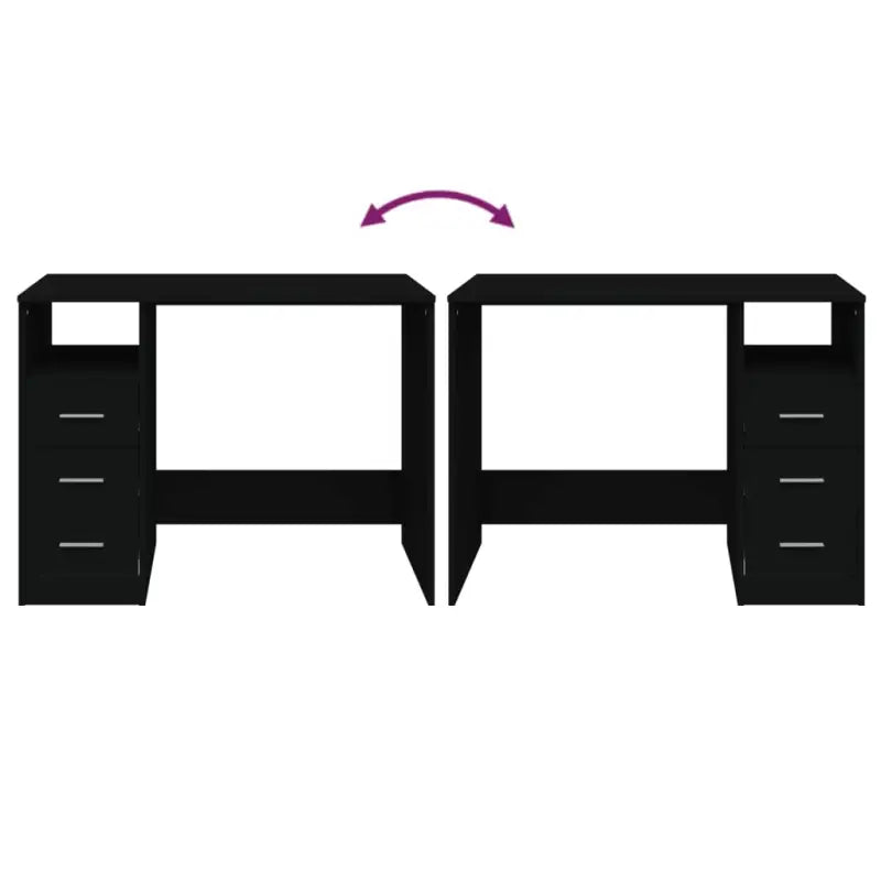 Strak bureaublad met lades van bewerkt hout voor moderne kamers - Bureaus