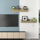 Strakke wandplanken van bewerkt hout voor moderne woonkamers - Sonoma eiken / 2 / 1 - Wandplanken