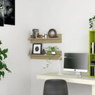 Strakke wandplanken van bewerkt hout voor moderne woonkamers - Sonoma eiken / 2 / 1 - Wandplanken