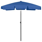 Strandparasol met UV-bescherming en stevig supportdoek - azuurblauw / 180 x 120 cm / 1 - Parasols en zonneschermen