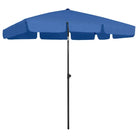 Strandparasol met UV-bescherming en stevig supportdoek - azuurblauw / 200 x 125 cm / 1 - Parasols en zonneschermen