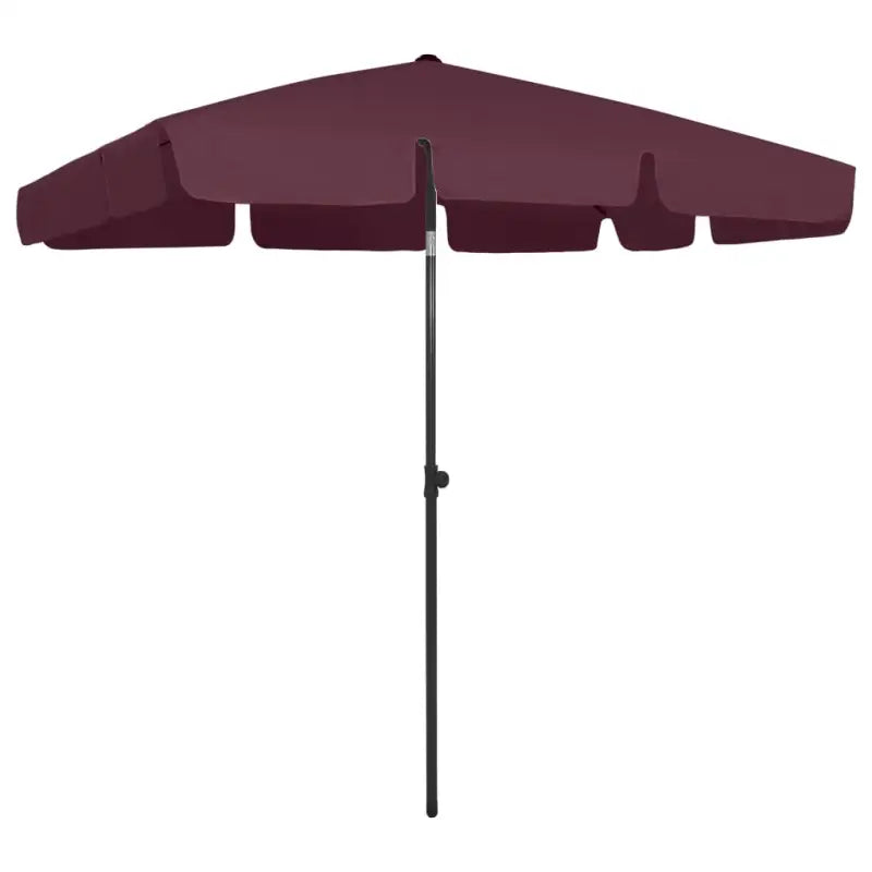 Strandparasol met UV-bescherming en stevig supportdoek - Bordeauxrood / 200 x 125 cm / 1 - Parasols en zonneschermen