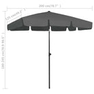 Strandparasol met UV-bescherming en stevig supportdoek - Parasols en zonneschermen