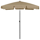 Strandparasol met UV-bescherming en stevig supportdoek - Taupe / 180 x 120 cm / 1 - Parasols en zonneschermen
