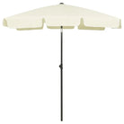 Strandparasol met UV-bescherming en stevig supportdoek - zandgeel / 180 x 120 cm / 1 - Parasols en zonneschermen