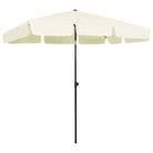 Strandparasol met UV-bescherming en stevig supportdoek - zandgeel / 200 x 125 cm / 1 - Parasols en zonneschermen