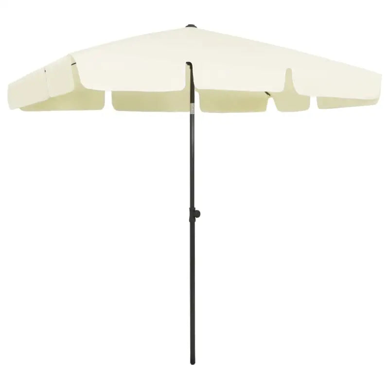 Strandparasol met UV-bescherming en stevig supportdoek - zandgeel / 200 x 125 cm / 1 - Parasols en zonneschermen
