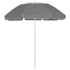 Strandparasol met UV-bescherming en stevige baleinen - Antraciet en wit / 300 cm / 1 - Parasols en zonneschermen