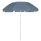 Strandparasol met UV-bescherming en stevige baleinen - Blauw en wit / 300 cm / 1 - Parasols en zonneschermen