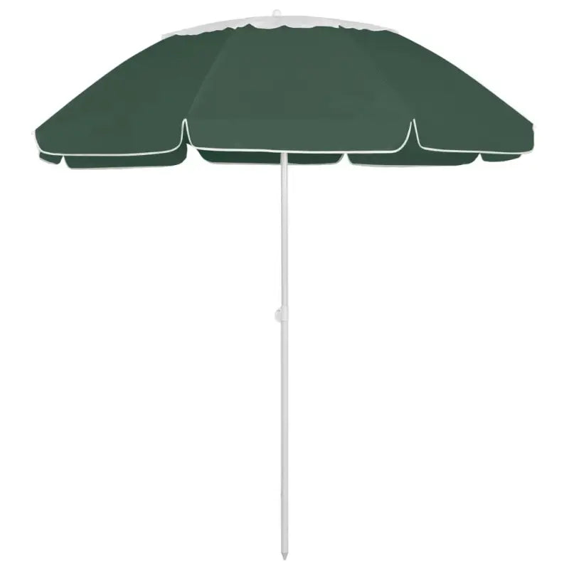 Strandparasol met UV-bescherming en stevige baleinen - Groen en wit / 300 cm / 1 - Parasols en zonneschermen