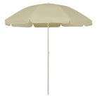 Strandparasol met UV-bescherming en stevige baleinen - zandgeel / 240 cm / 1 - Parasols en zonneschermen