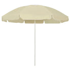 Strandparasol met UV-bescherming en stevige baleinen - zandgeel en wit / 240 cm / 1 - Parasols en zonneschermen
