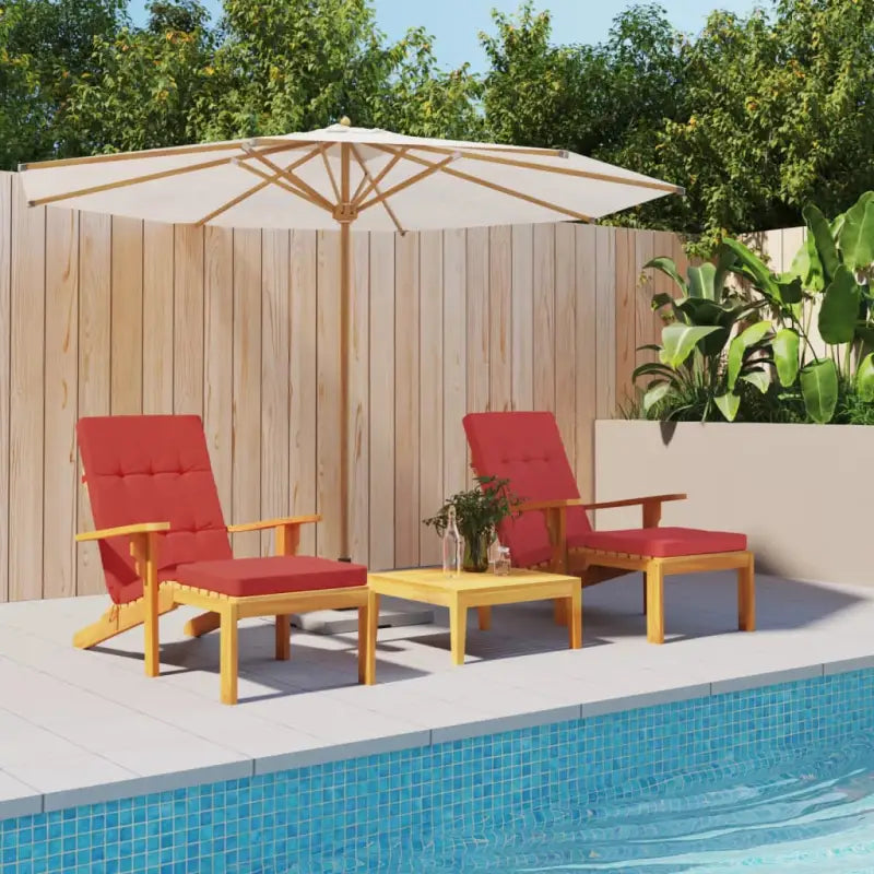 TerrasstoelKussens met oxford stof voor een frisse uitstraling - Rood / 2 - Stoelkussens