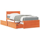 Tijdloos bedframe van massief grenenhout voor je slaapkamer - Wasbruin / 90 x 190 cm - Bedden & bedframes