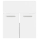 Trendy badkamermeubelset met bewerkt hout en wit materiaal - Badkamermeubelsets