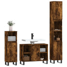 Trendy badkamerset met ijzeren poten en bewerkt hout - Badkamermeubelsets